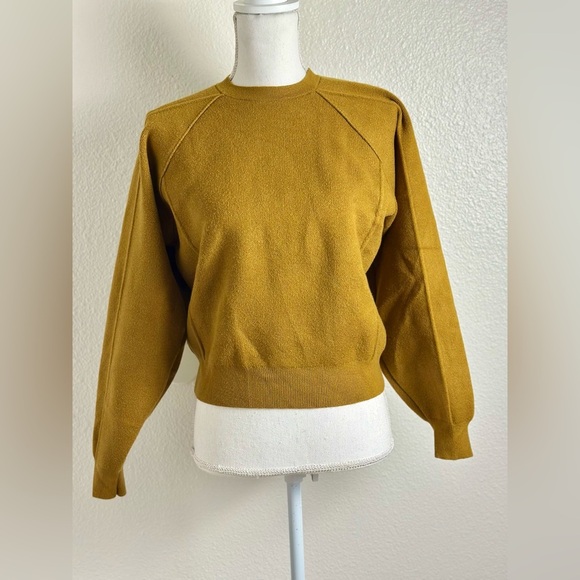 Zara Cropped Seam Detail Sweatshirt Size Small - Picture 4 of 11